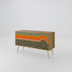 SIMPLE SOLUTIONS Móvel de TV Compacto de 2 Portas