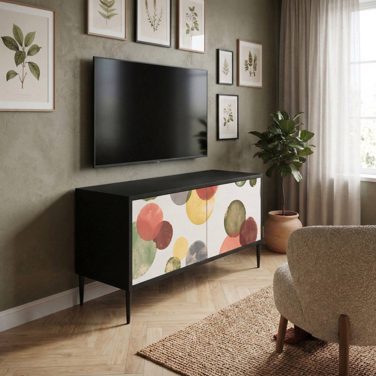 FLEETING HAPPINESS Kompaktní dvoudveřový TV stolek