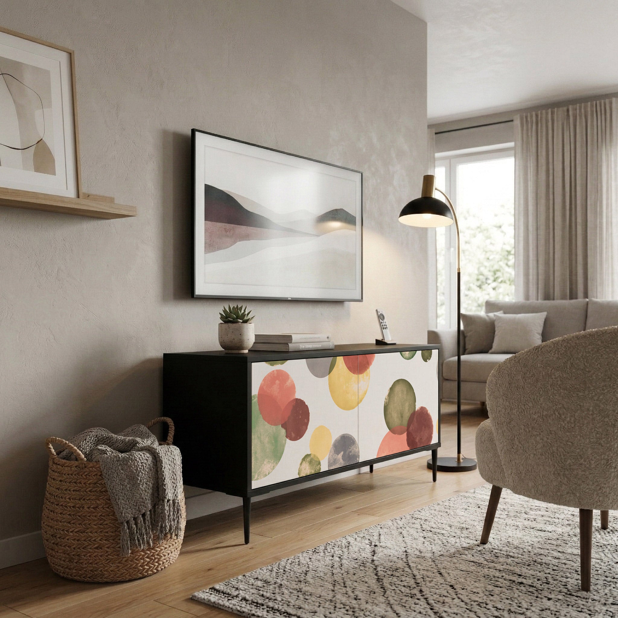 FLEETING HAPPINESS Kompaktní dvoudveřový TV stolek