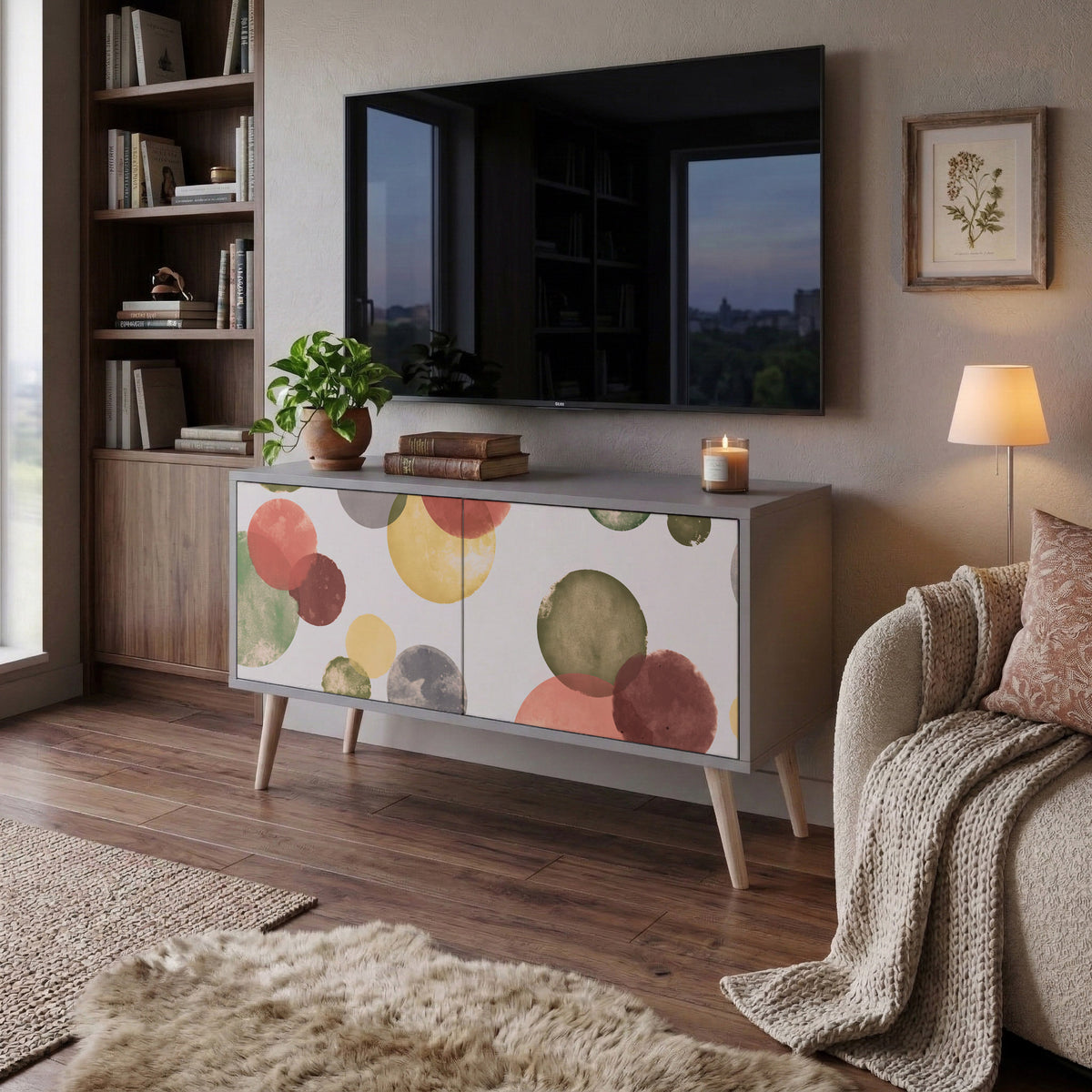 FLEETING HAPPINESS Kompaktní dvoudveřový TV stolek