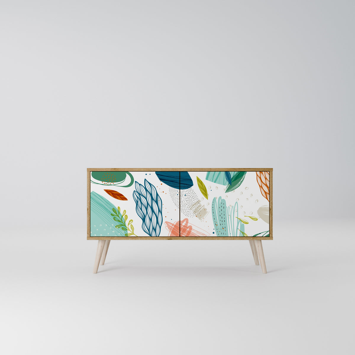 BOTANICAL HURRICANE Móvel de TV Compacto de 2 Portas
