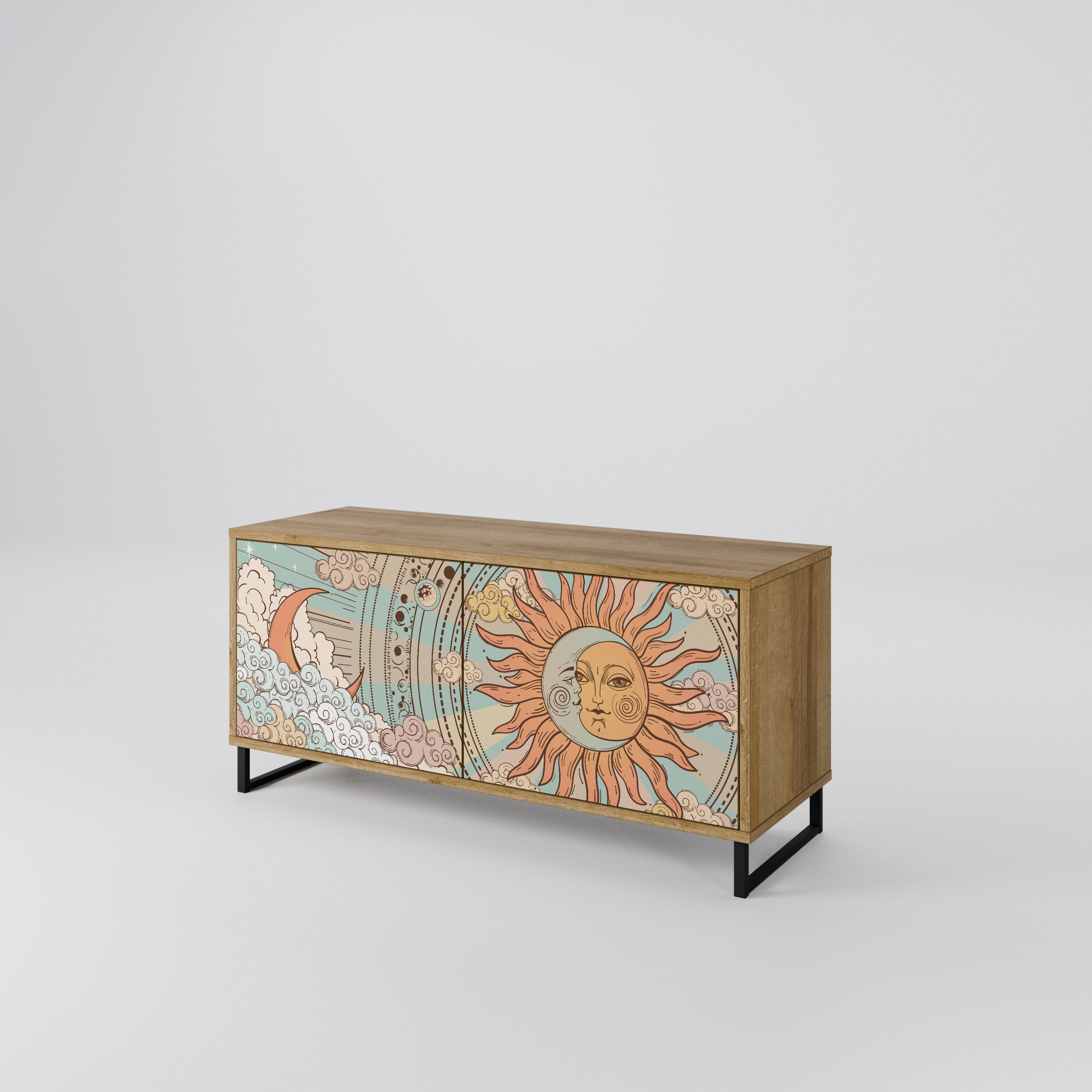 MYSTICAL STRUCTURE Mueble de TV Compacto de 2 puertas