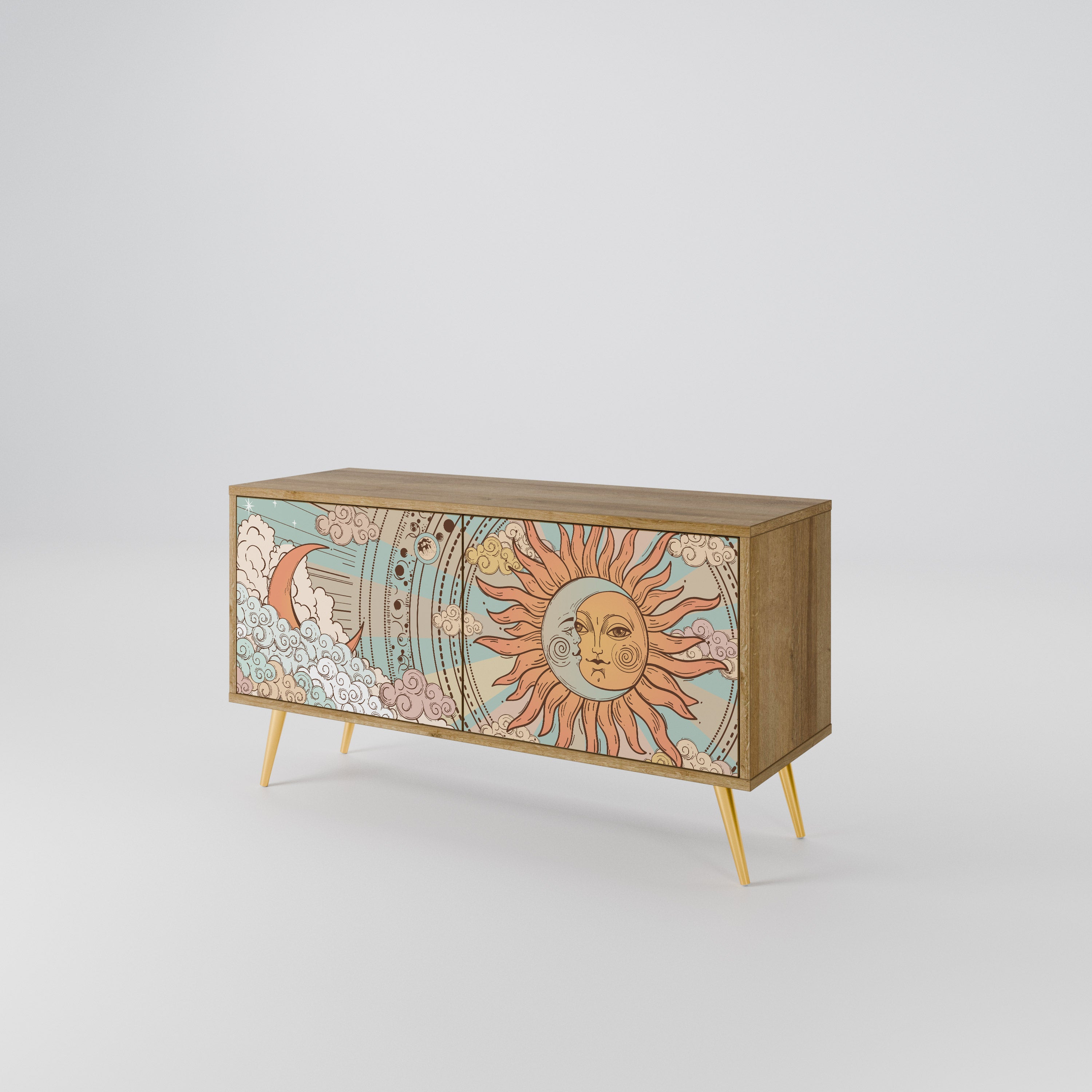 MYSTICAL STRUCTURE Mueble de TV Compacto de 2 puertas