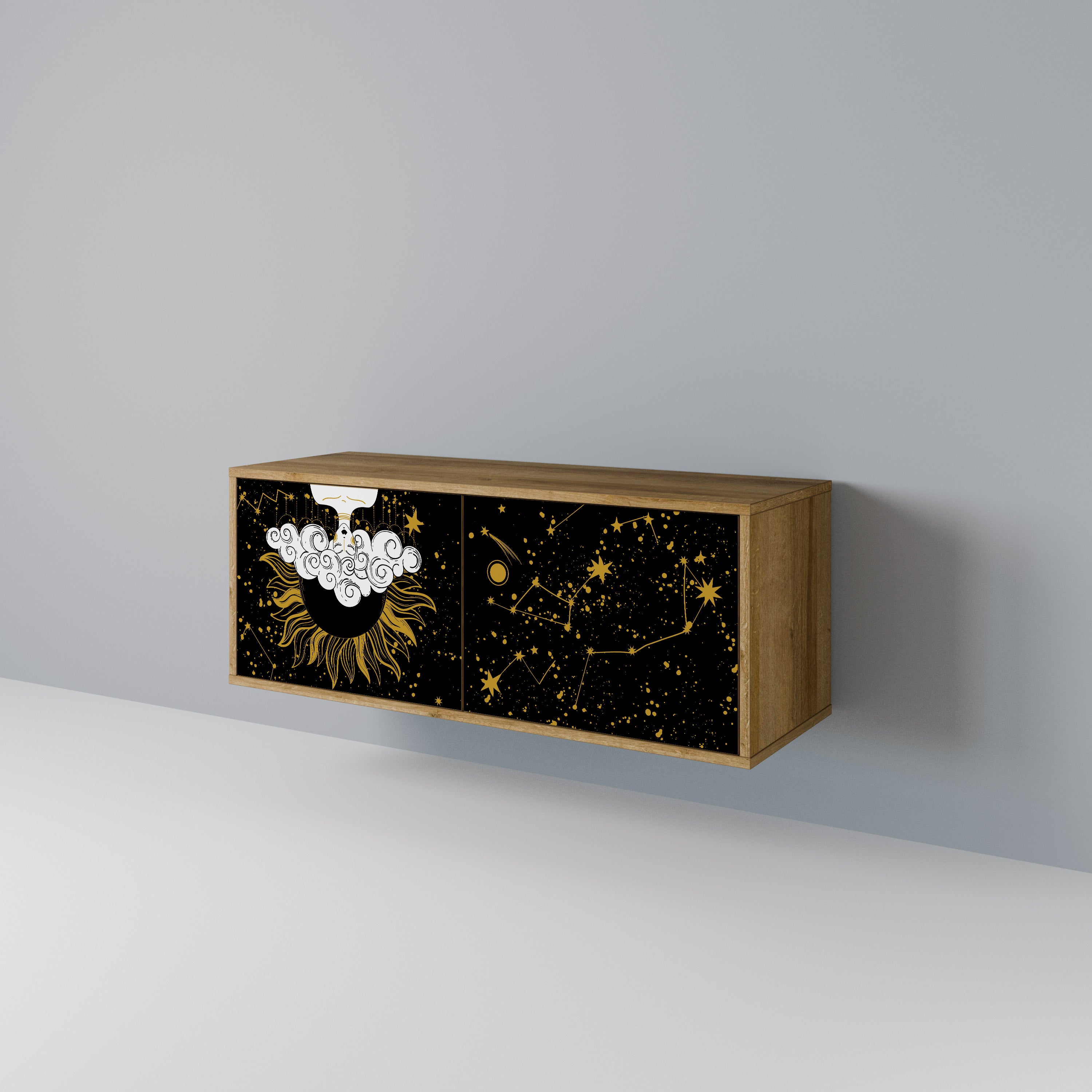 STELLAR CONSTELLATIONS Mueble de TV Compacto de 2 puertas