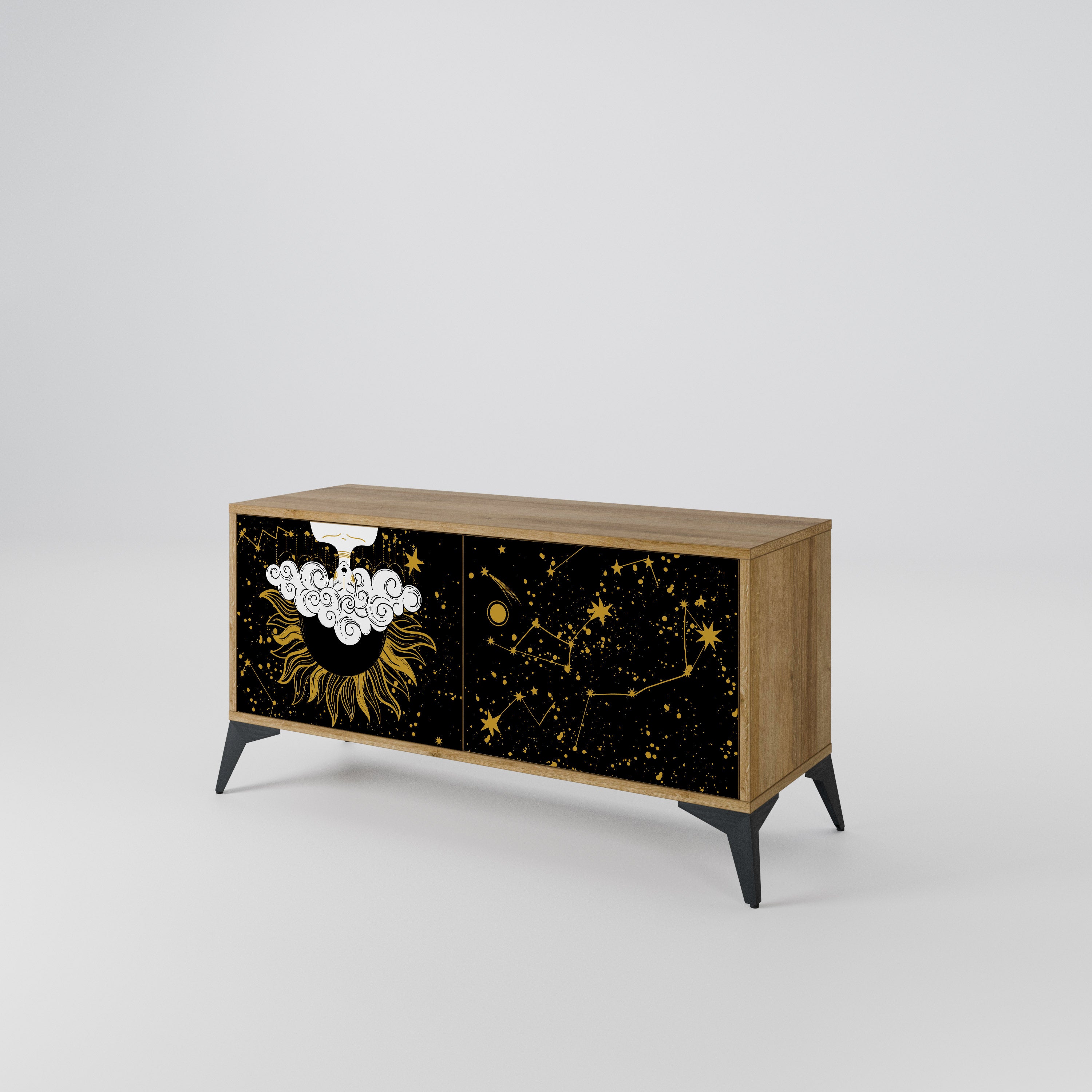 STELLAR CONSTELLATIONS Mueble de TV Compacto de 2 puertas