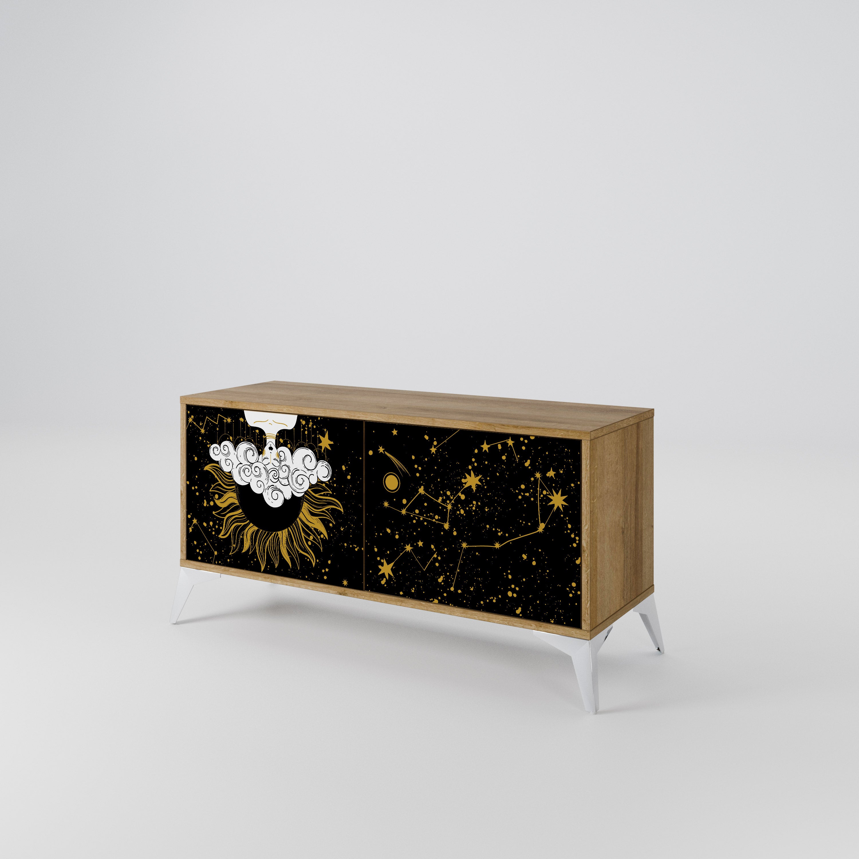 STELLAR CONSTELLATIONS Mueble de TV Compacto de 2 puertas