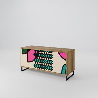 GEOMETRIC RHAPSODY Kompakt TV-bänk med 2 dörrar