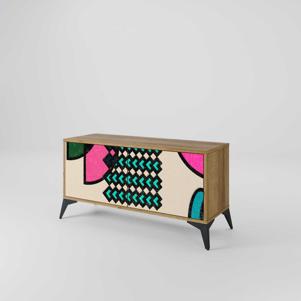 GEOMETRIC RHAPSODY Mueble de TV Compacto de 2 puertas