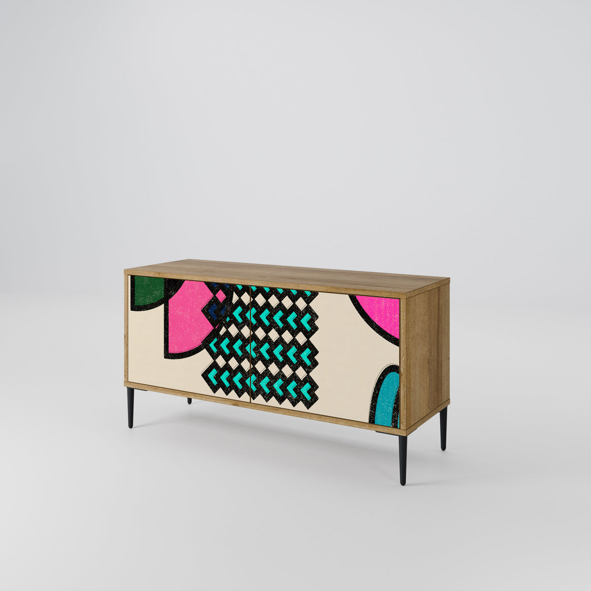 GEOMETRIC RHAPSODY Mueble de TV Compacto de 2 puertas