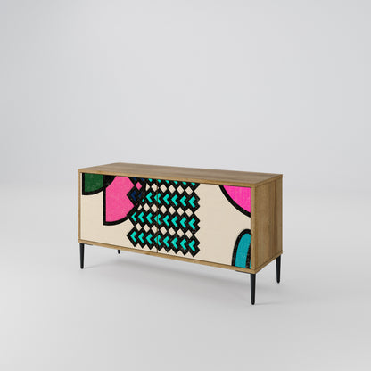 GEOMETRIC RHAPSODY Kompakt TV-bänk med 2 dörrar