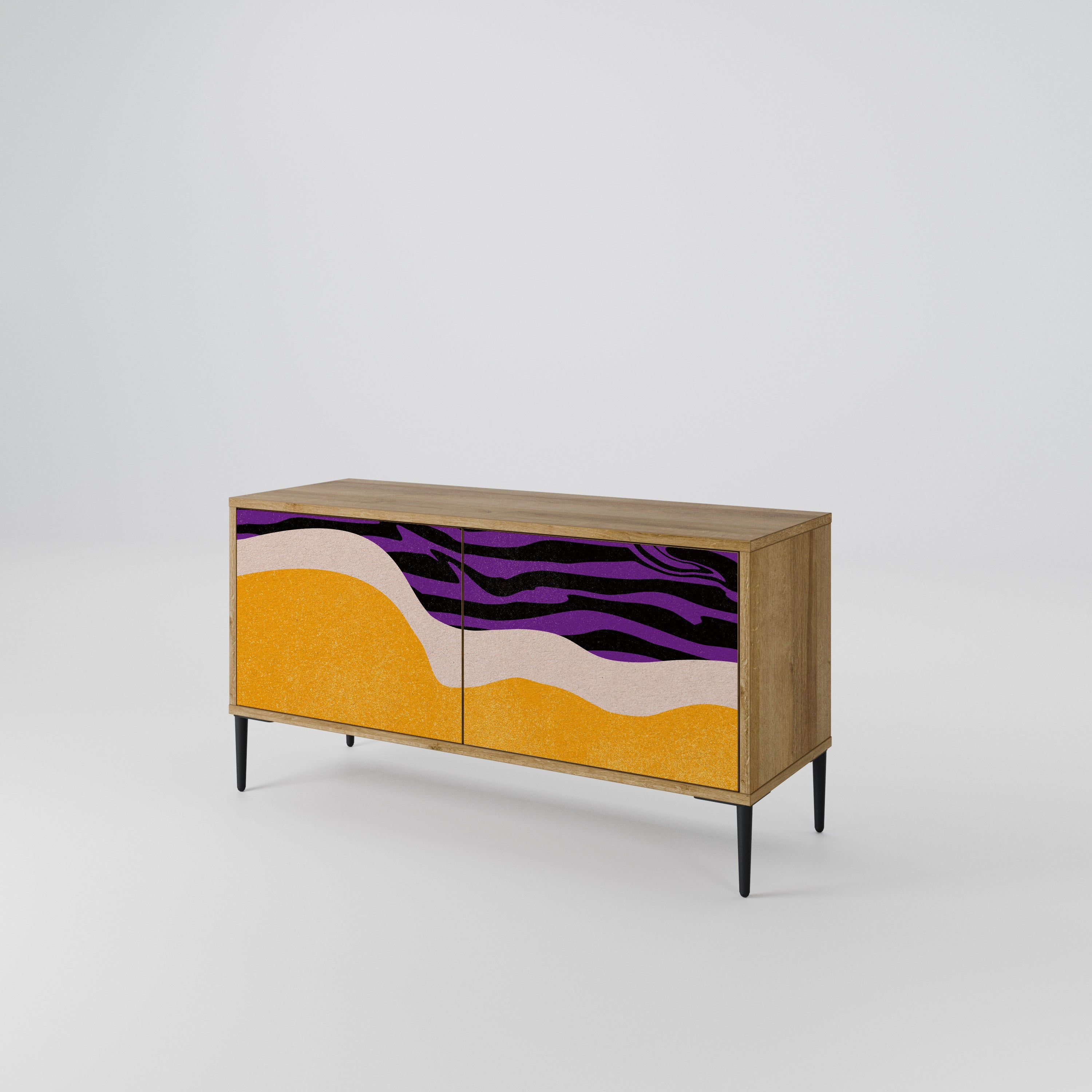 INDEPENDENT BORDER Mueble de TV Compacto de 2 puertas