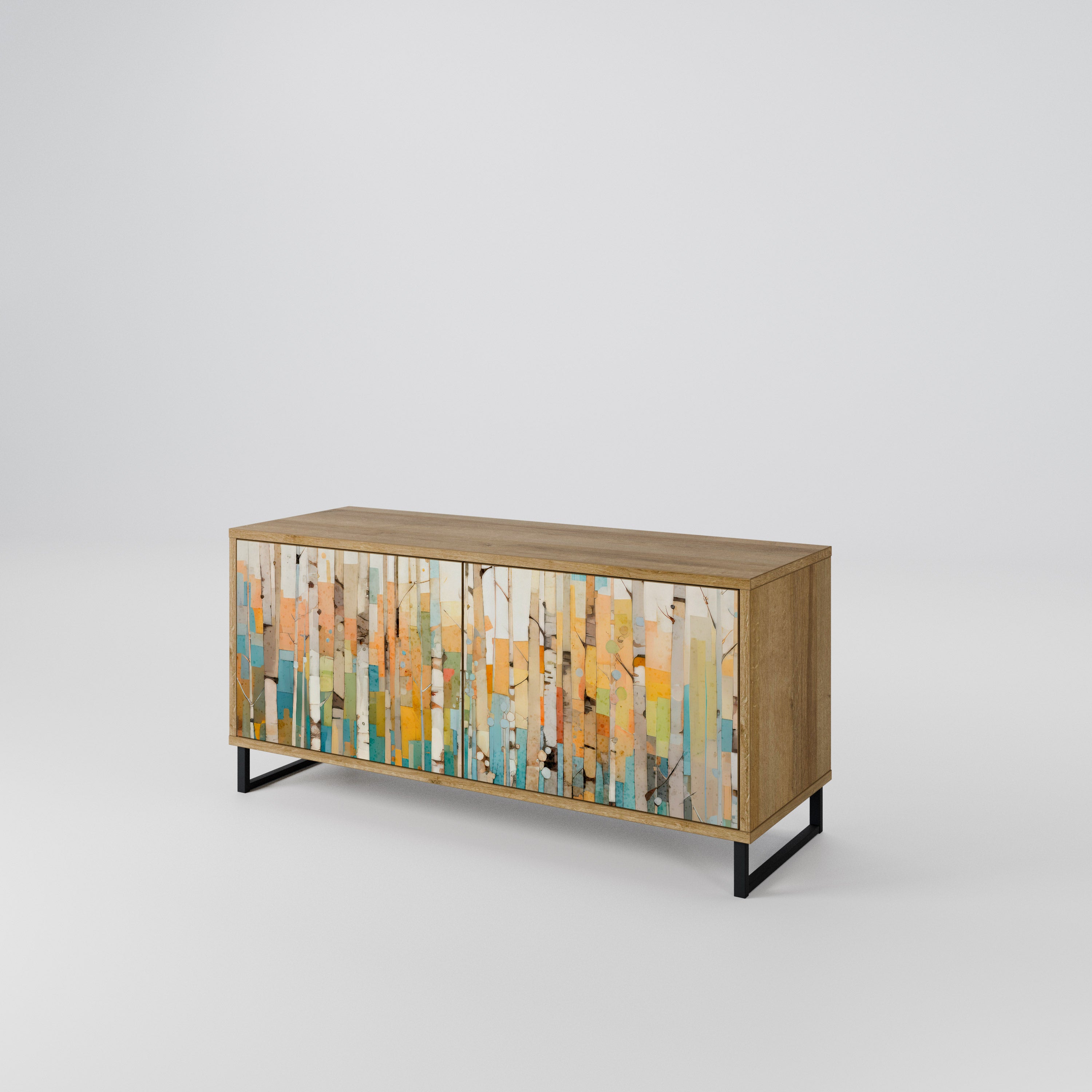 BIRCH KALEIDOSCOPE Mueble de TV Compacto de 2 puertas