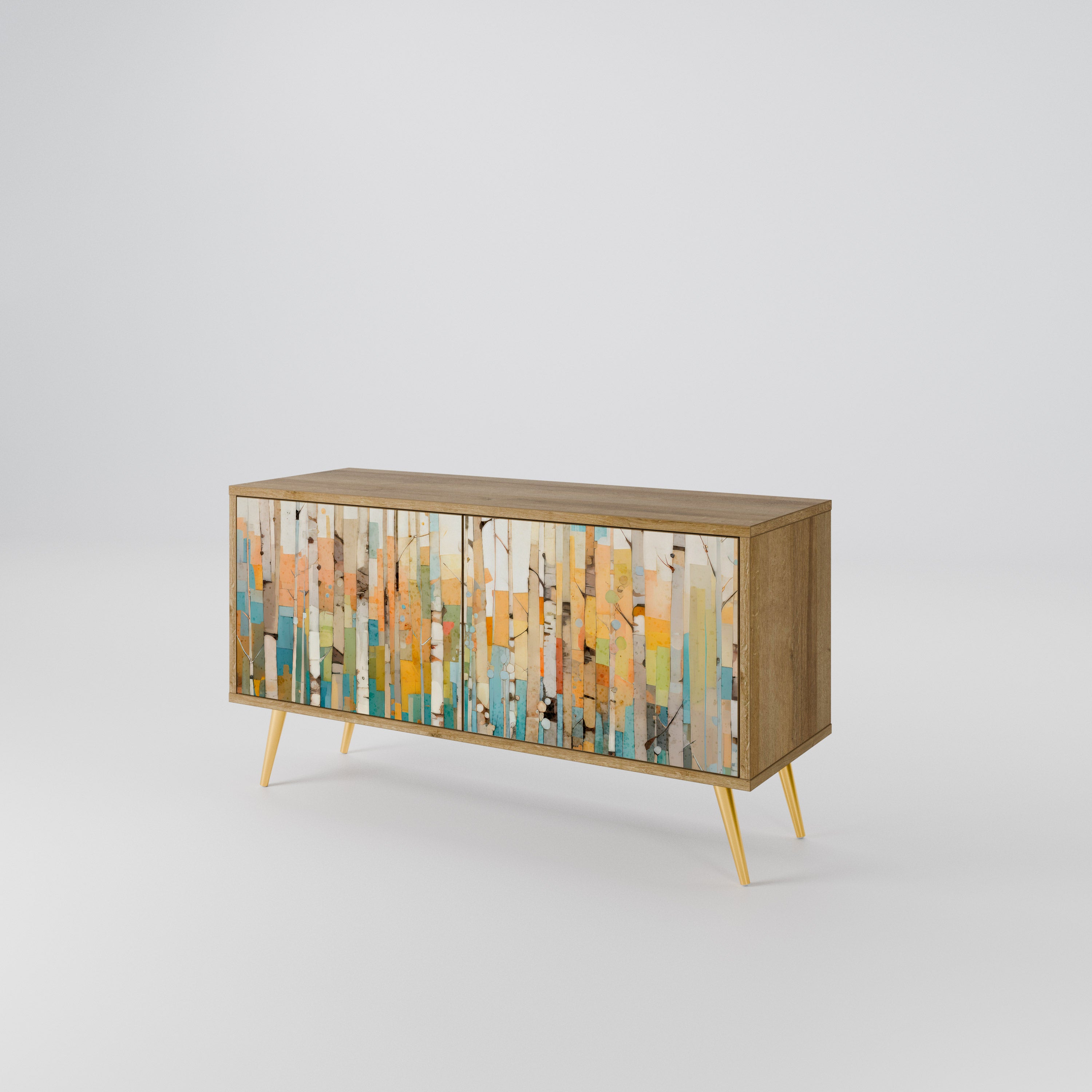 BIRCH KALEIDOSCOPE Mueble de TV Compacto de 2 puertas