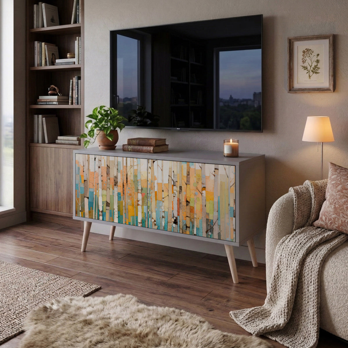BIRCH KALEIDOSCOPE Compact 2-Door TV Cabinet