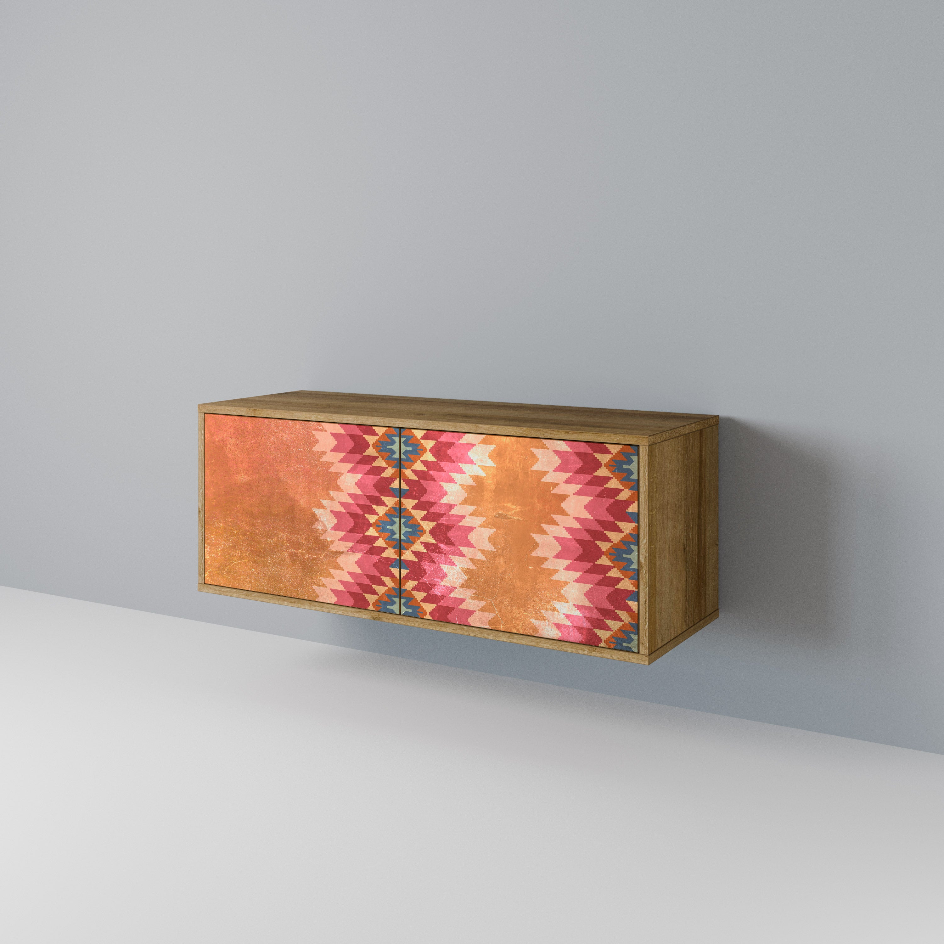 INDIAN FOLK Kompaktní dvoudveřový TV stolek