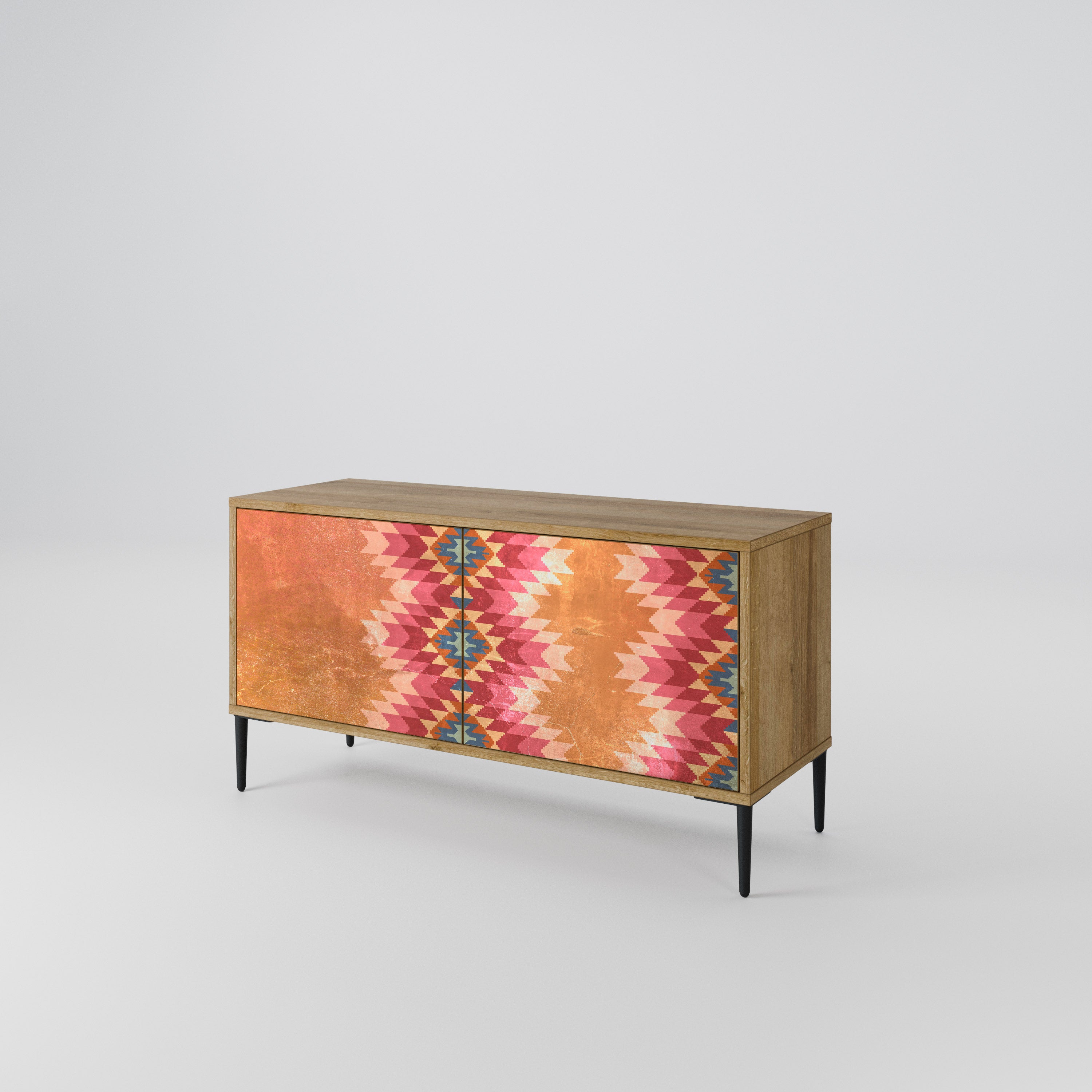 INDIAN FOLK Kompaktní dvoudveřový TV stolek