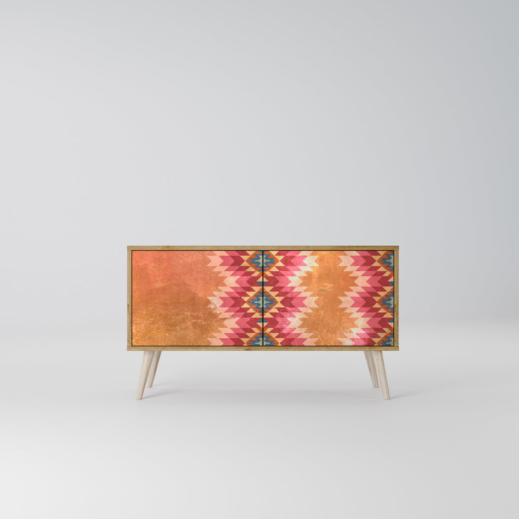 INDIAN FOLK Kompaktní dvoudveřový TV stolek