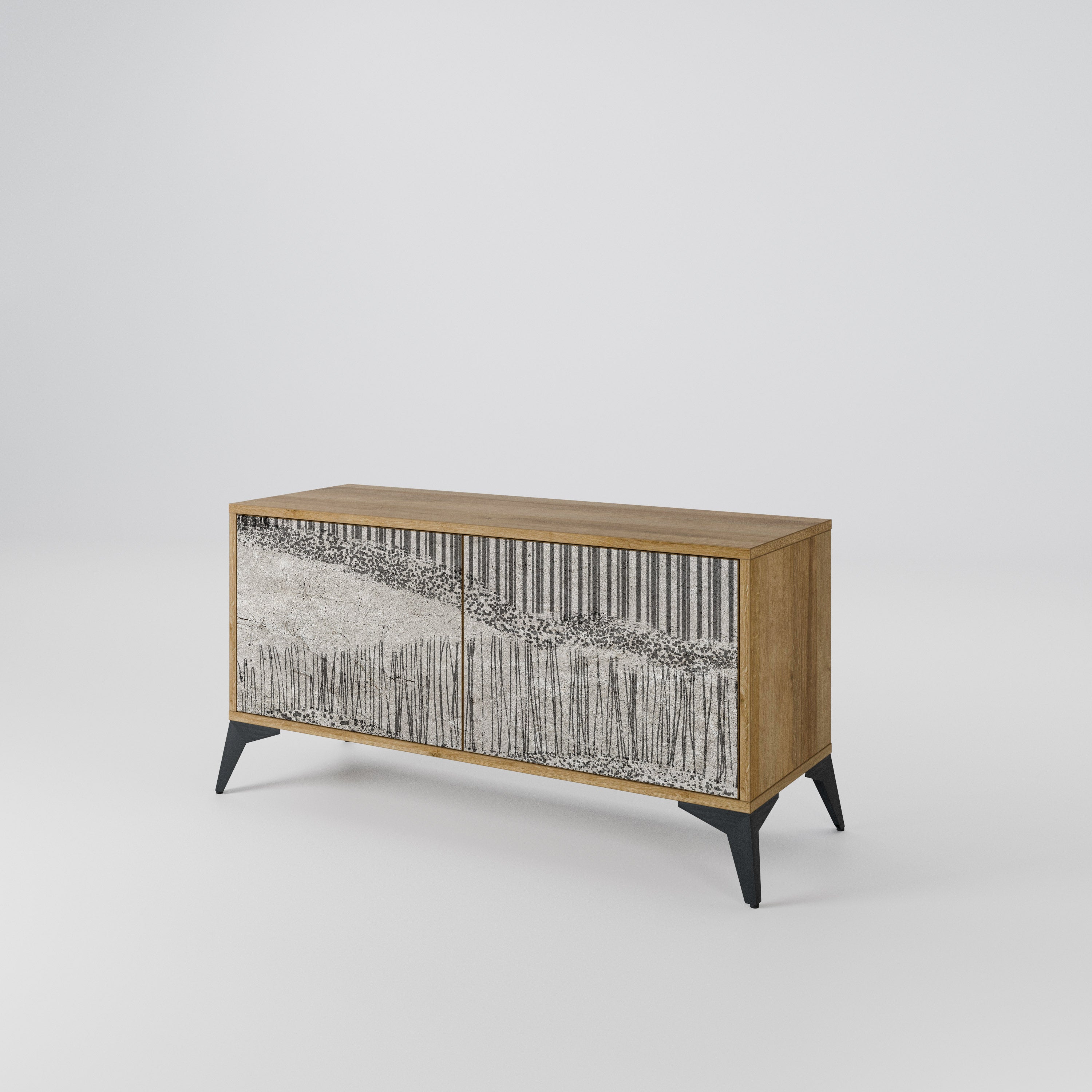 GRAIN LINES Kompaktní dvoudveřový TV stolek