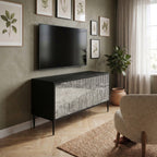 GRAIN LINES Mueble de TV Compacto de 2 puertas