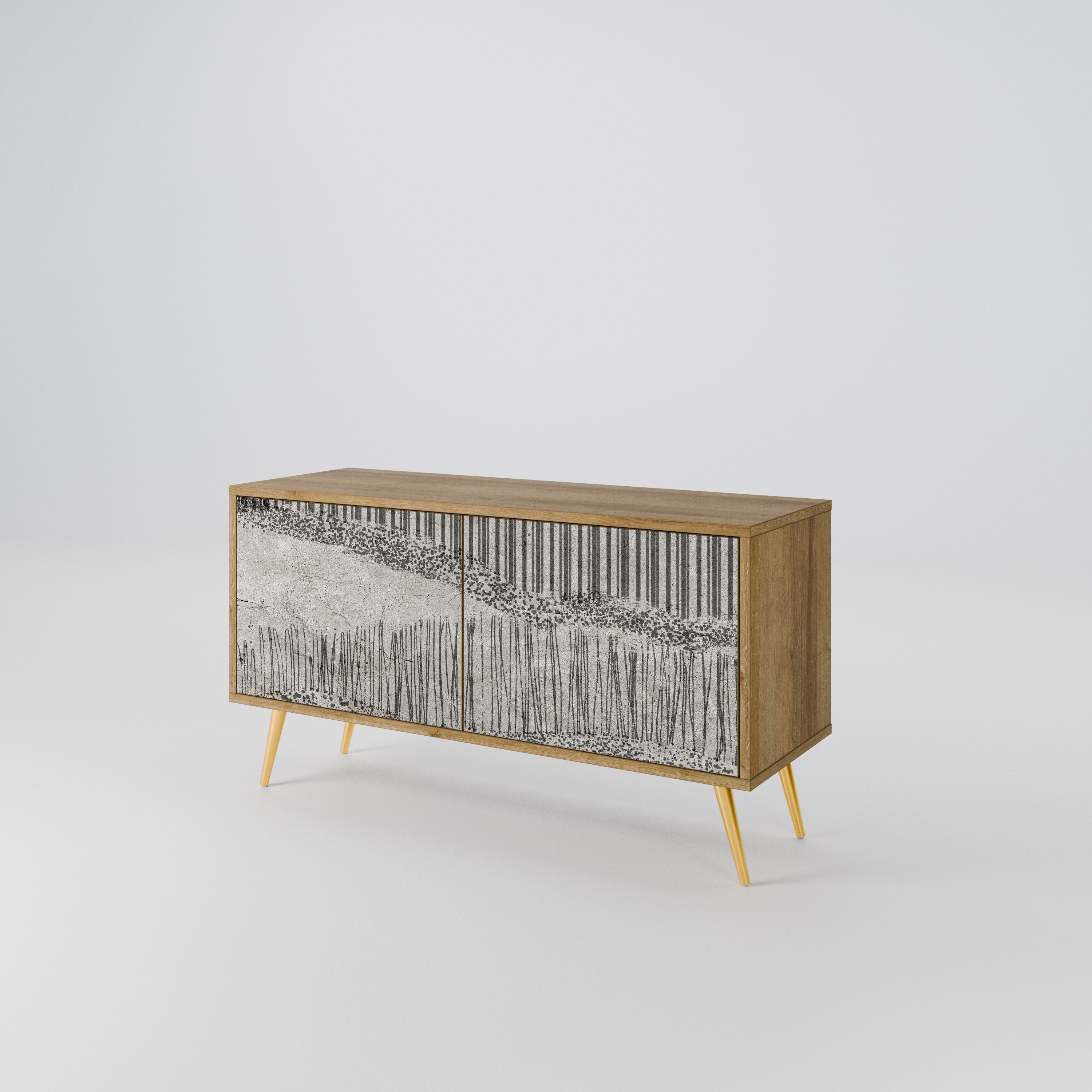 GRAIN LINES Kompaktní dvoudveřový TV stolek