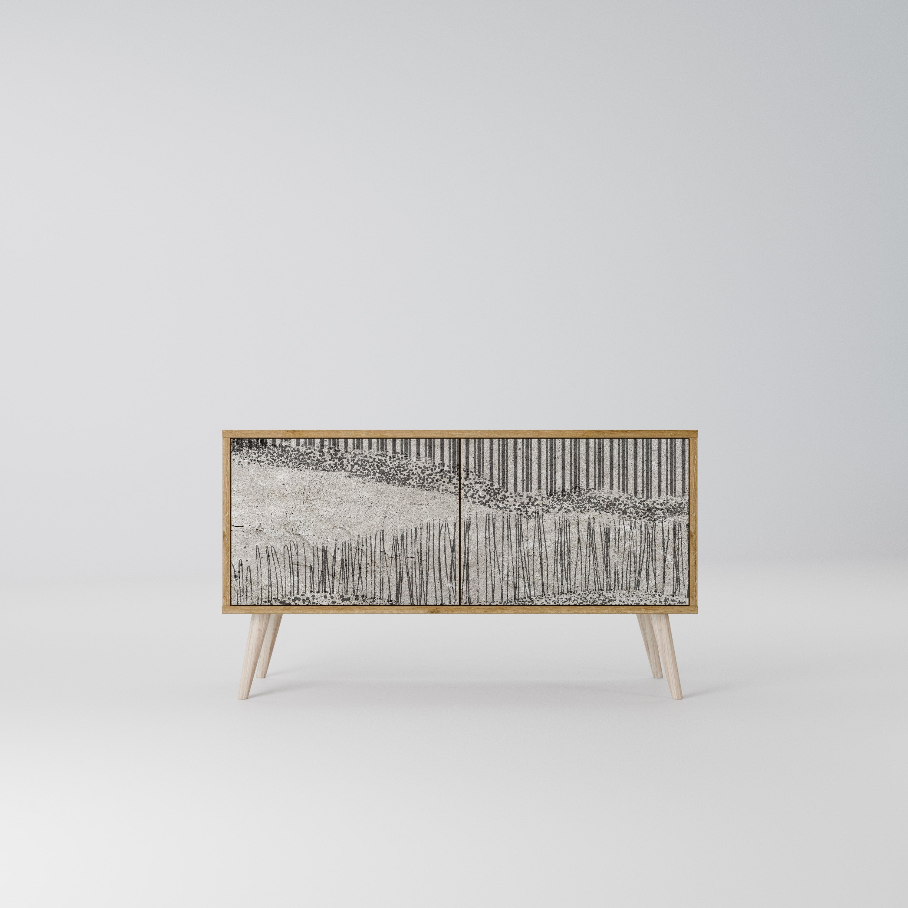 GRAIN LINES Kompaktní dvoudveřový TV stolek