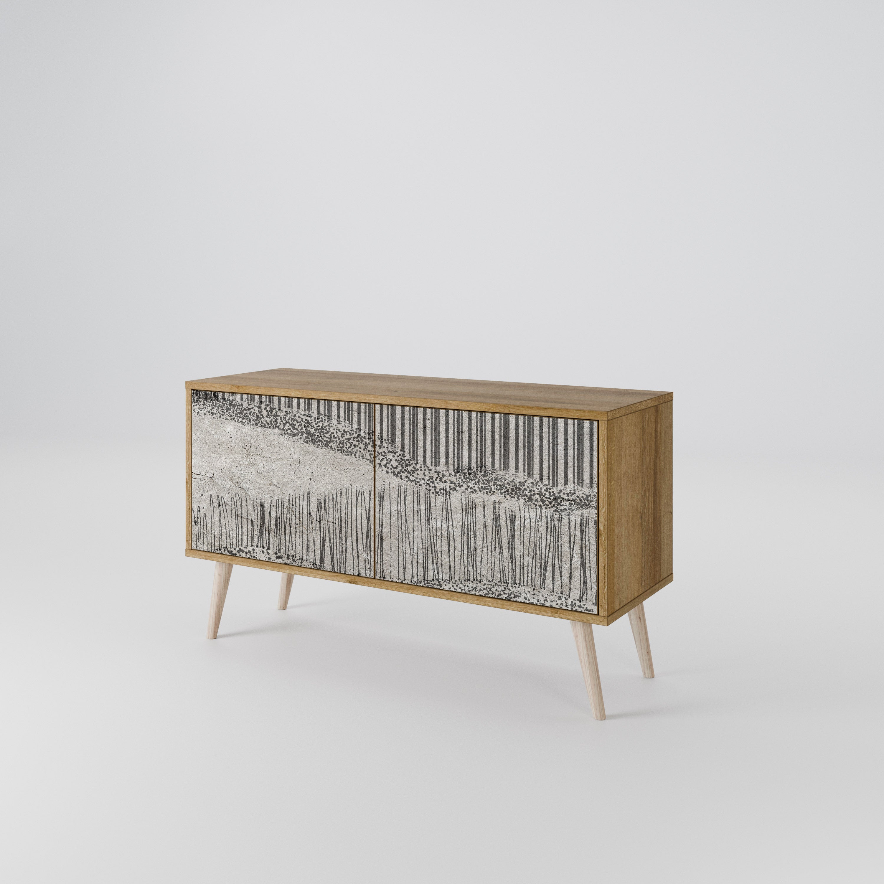 GRAIN LINES Compact 2-Door TV Cabinet