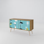 PATHS TO HAPPINESS Kompaktní dvoudveřový TV stolek