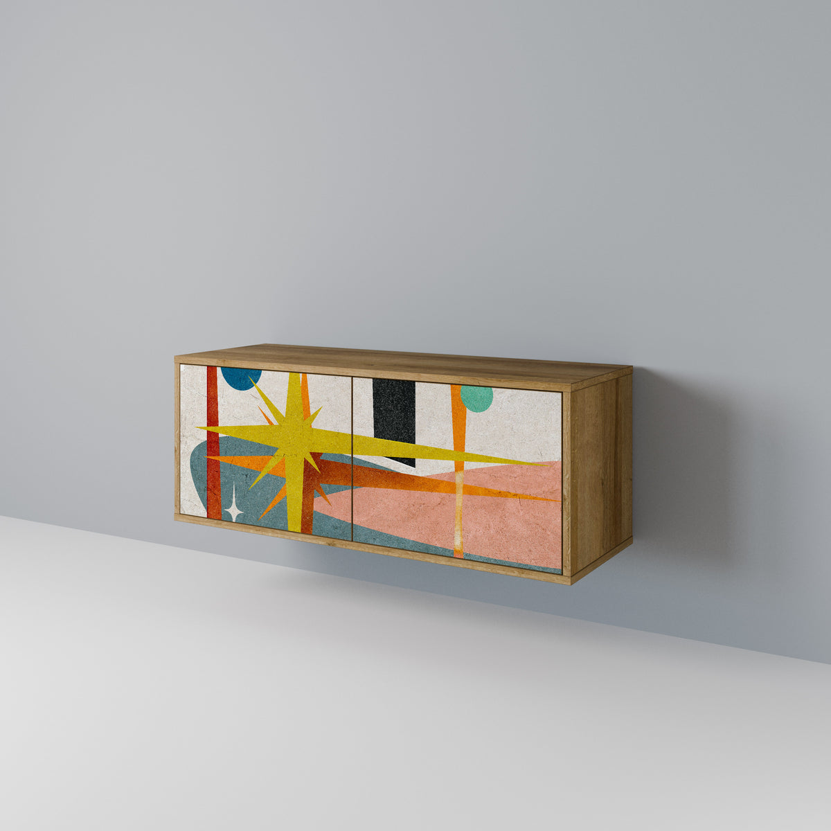 INTERSTELLAR VIBES Mueble de TV Compacto de 2 puertas