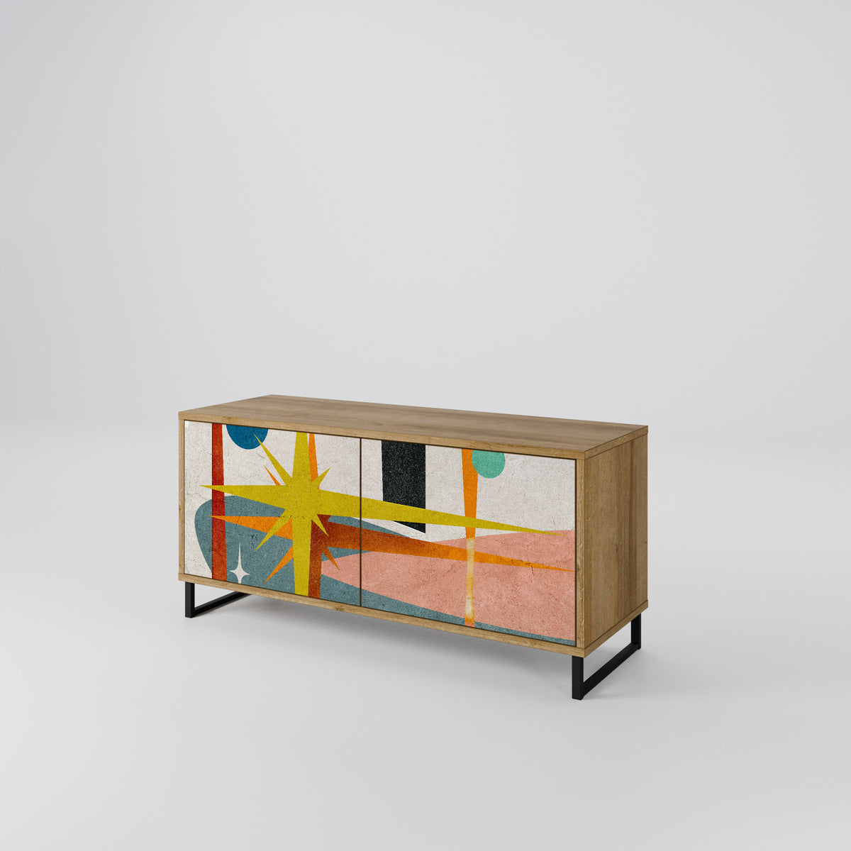 INTERSTELLAR VIBES Mueble de TV Compacto de 2 puertas