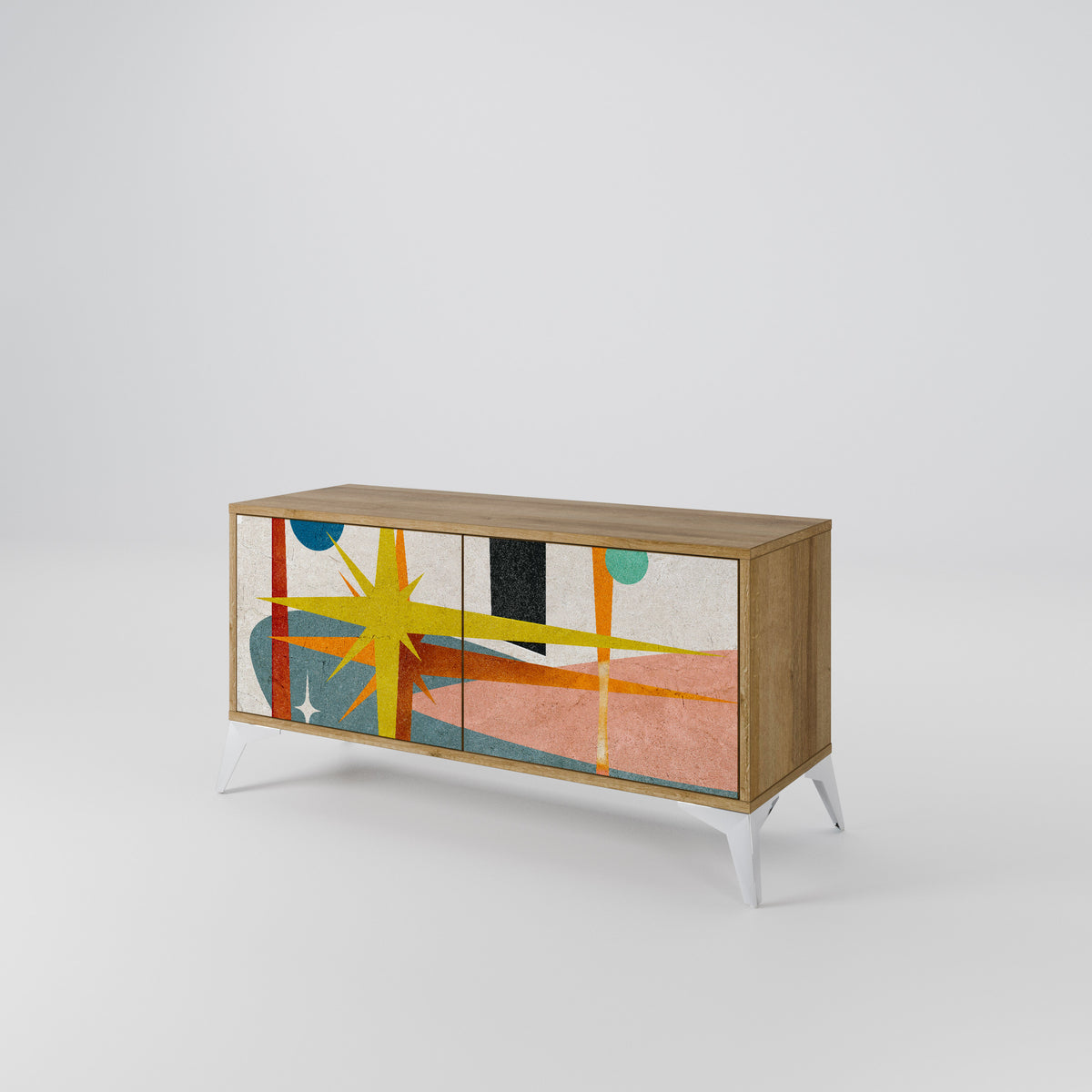 INTERSTELLAR VIBES Mueble de TV Compacto de 2 puertas