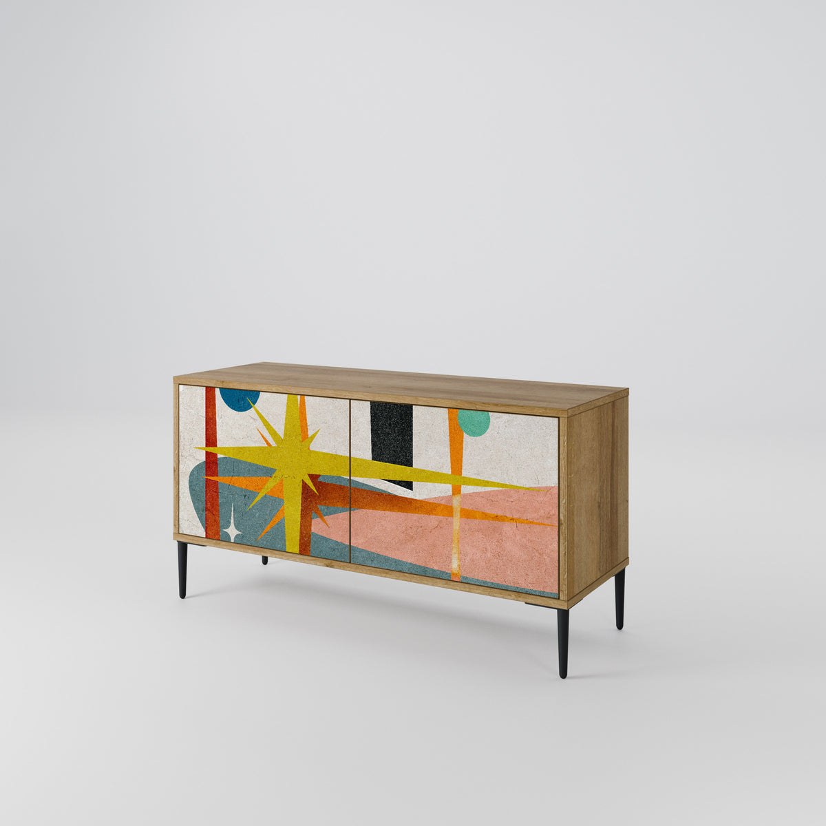 INTERSTELLAR VIBES Mueble de TV Compacto de 2 puertas