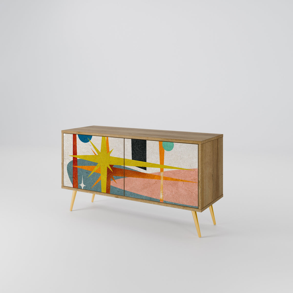 INTERSTELLAR VIBES Mueble de TV Compacto de 2 puertas