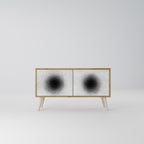 BLACK HOLE Mueble de TV Compacto de 2 puertas