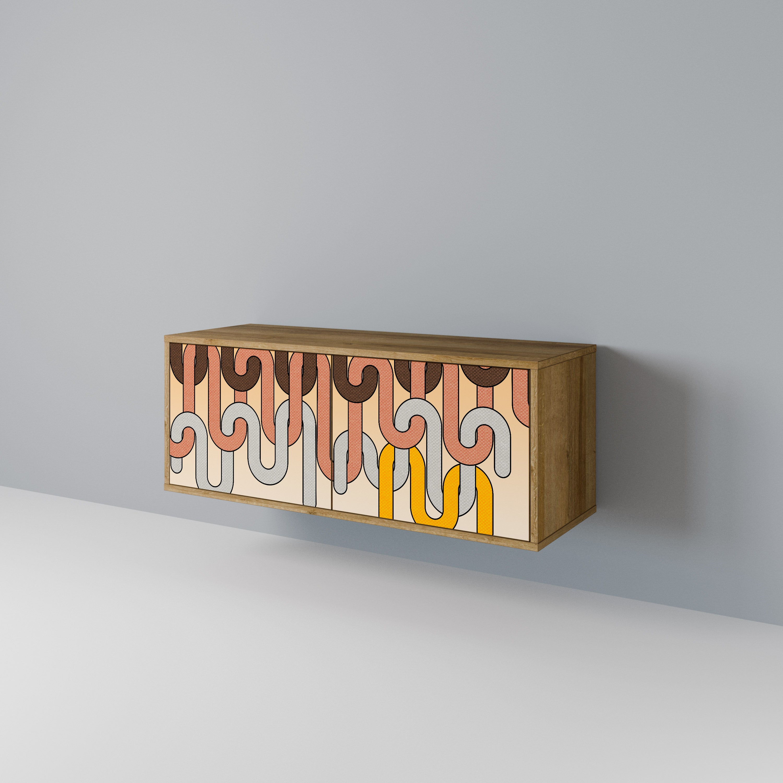 COLORFUL STRINGS Compact 2-Door TV Cabinet