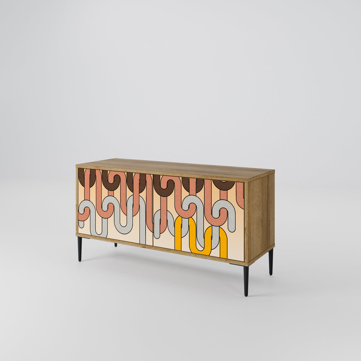 COLORFUL STRINGS Compact 2-Door TV Cabinet