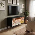 COLORFUL STRINGS Compact 2-Door TV Cabinet