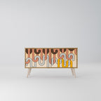COLORFUL STRINGS Compact 2-Door TV Cabinet