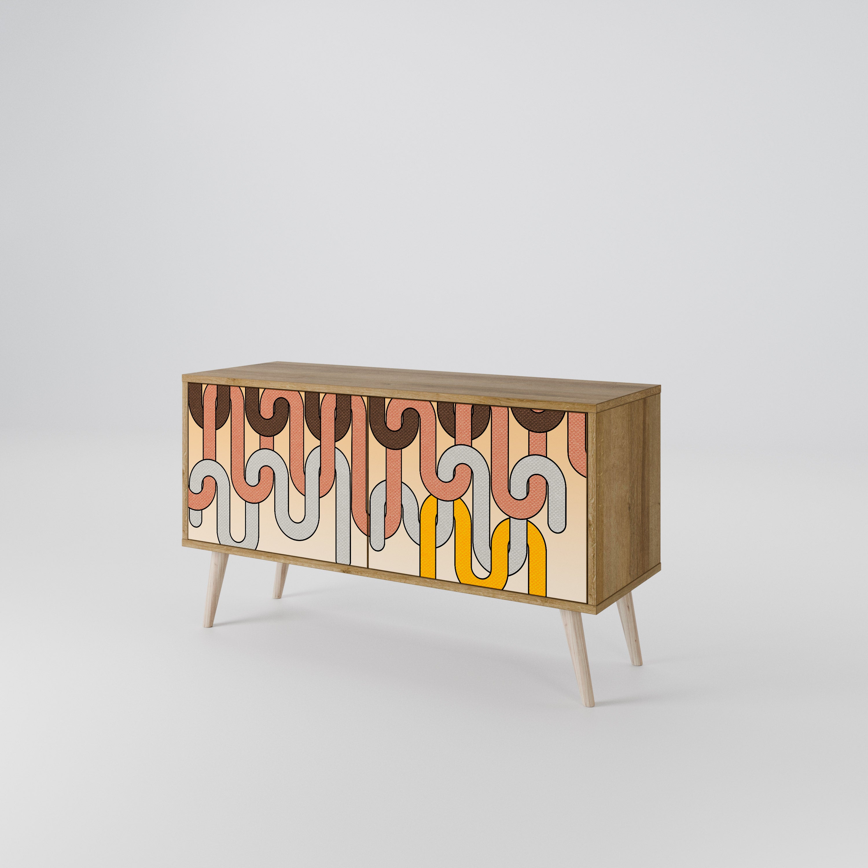 COLORFUL STRINGS Compact 2-Door TV Cabinet