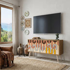 COLORFUL STRINGS Compact 2-Door TV Cabinet