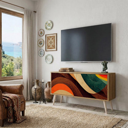 COLORFUL STRANDS Kompakt TV-bänk med 2 dörrar