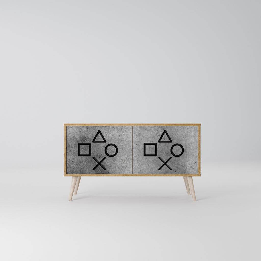 GAMER CHOICE Compact 2-Door TV Cabinet