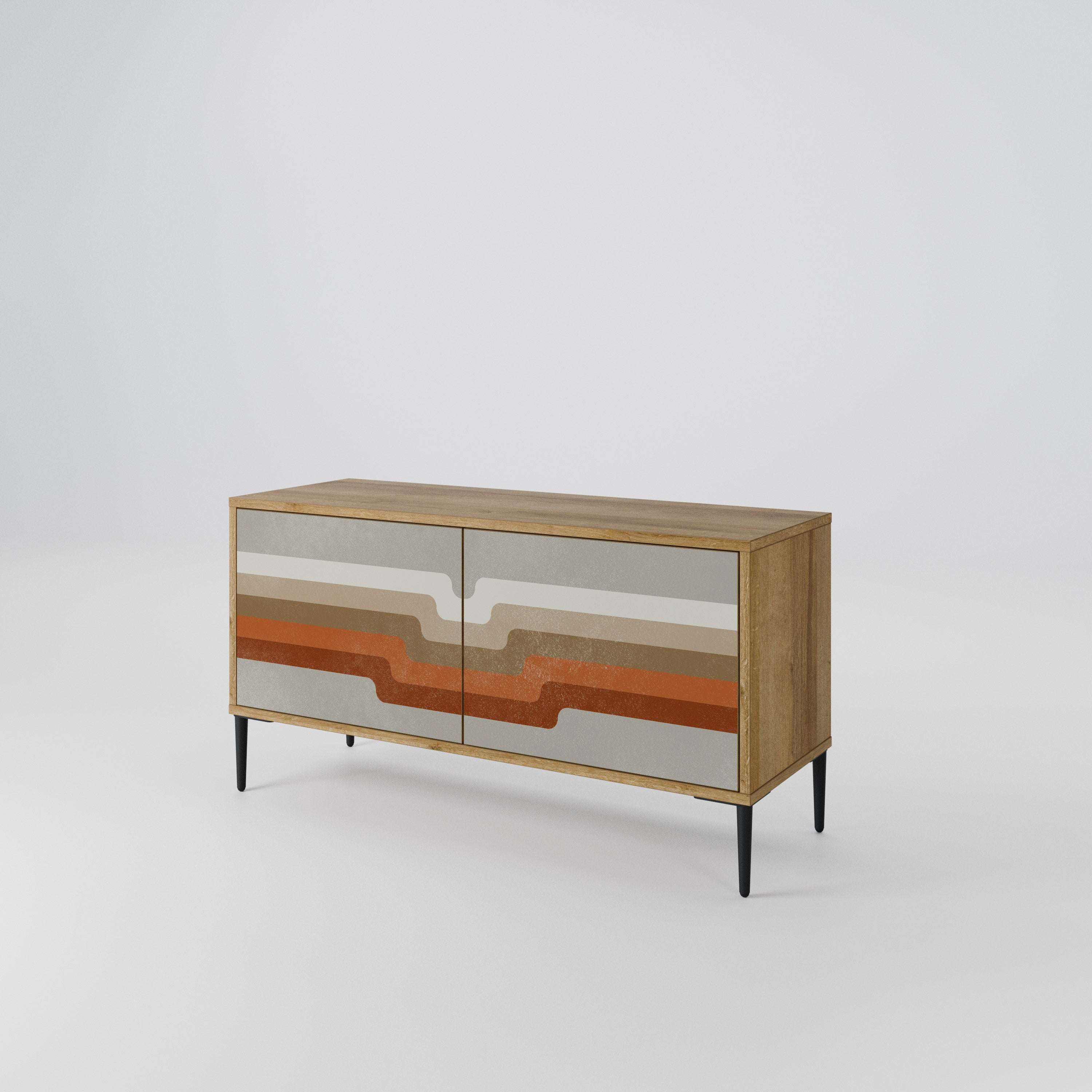 PECULIAR TRAIL Compact 2-Door TV Cabinet