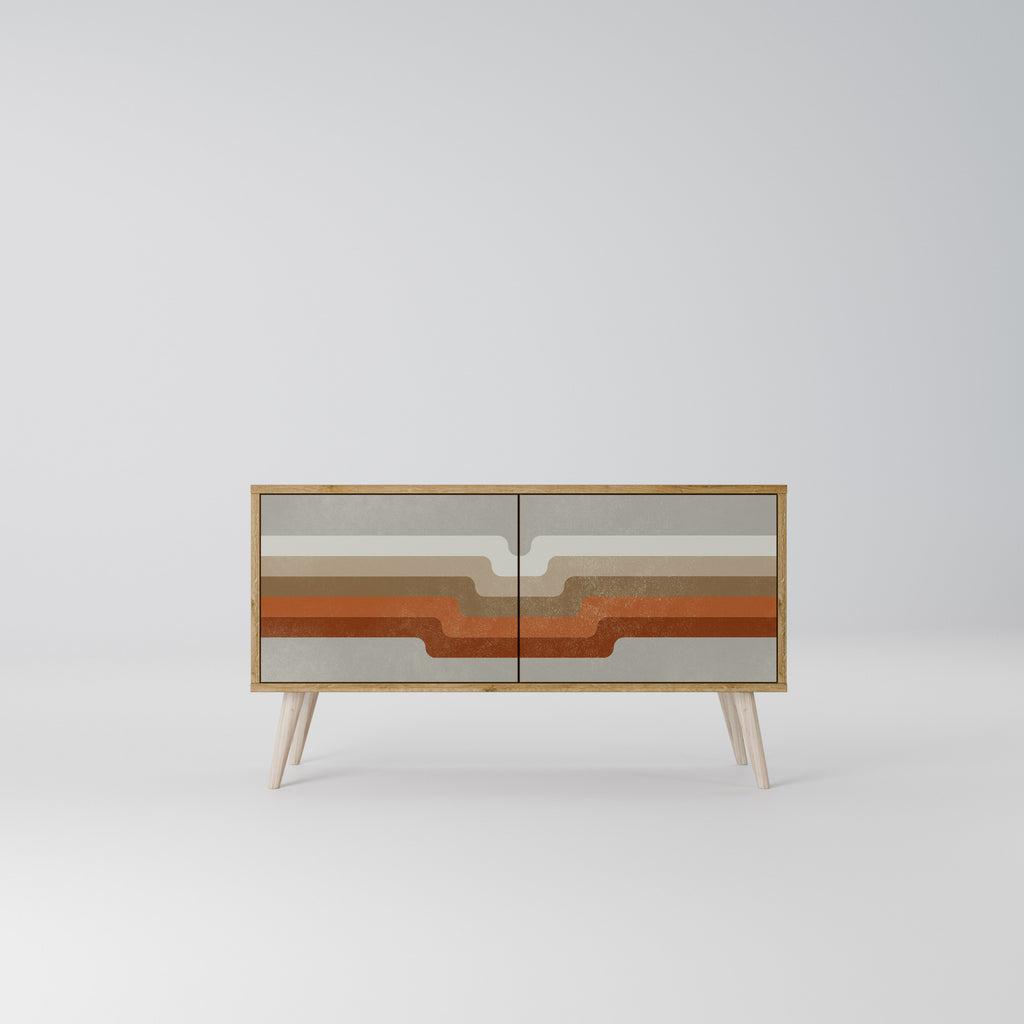 PECULIAR TRAIL Mueble de TV Compacto de 2 puertas