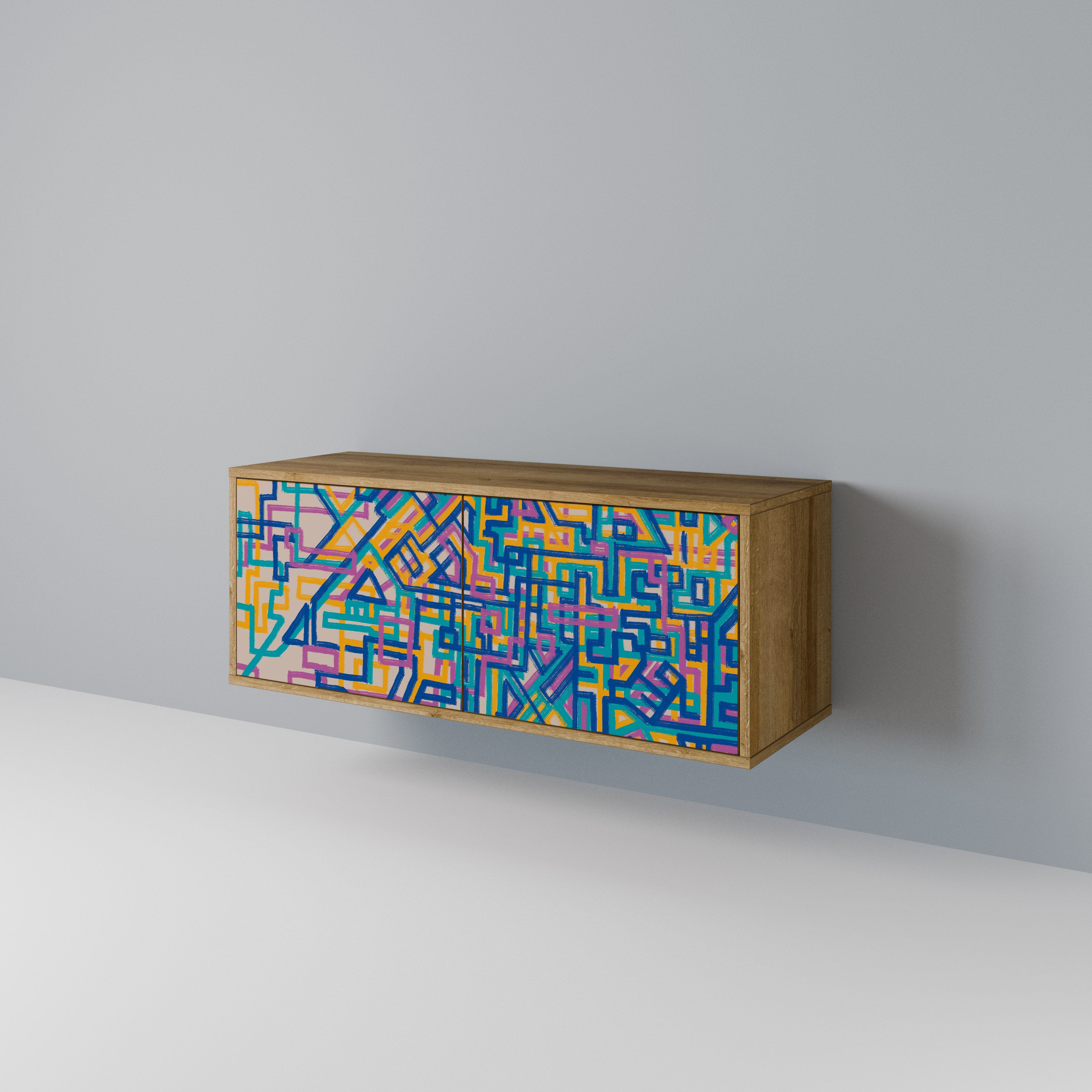 MEMORIES MAP Compact 2-Door TV Cabinet