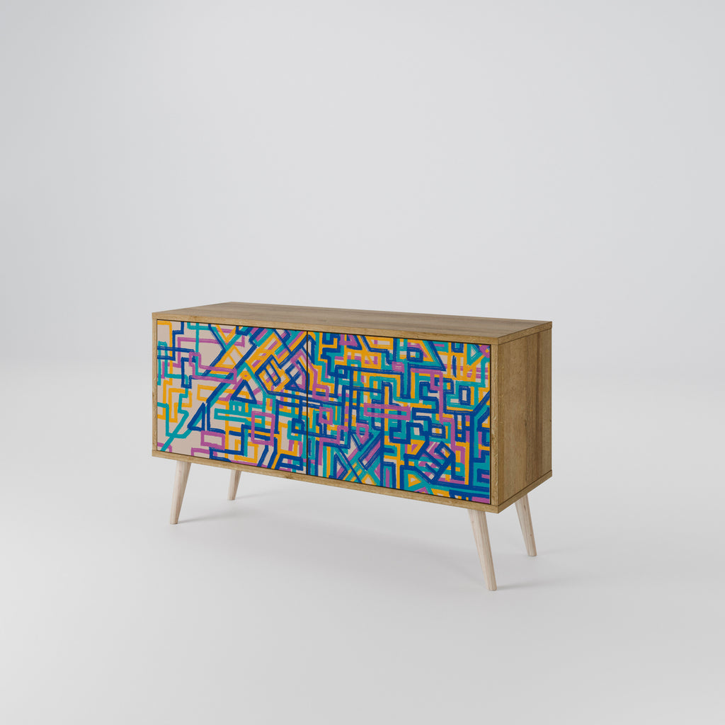 MEMORIES MAP Compact 2-Door TV Cabinet