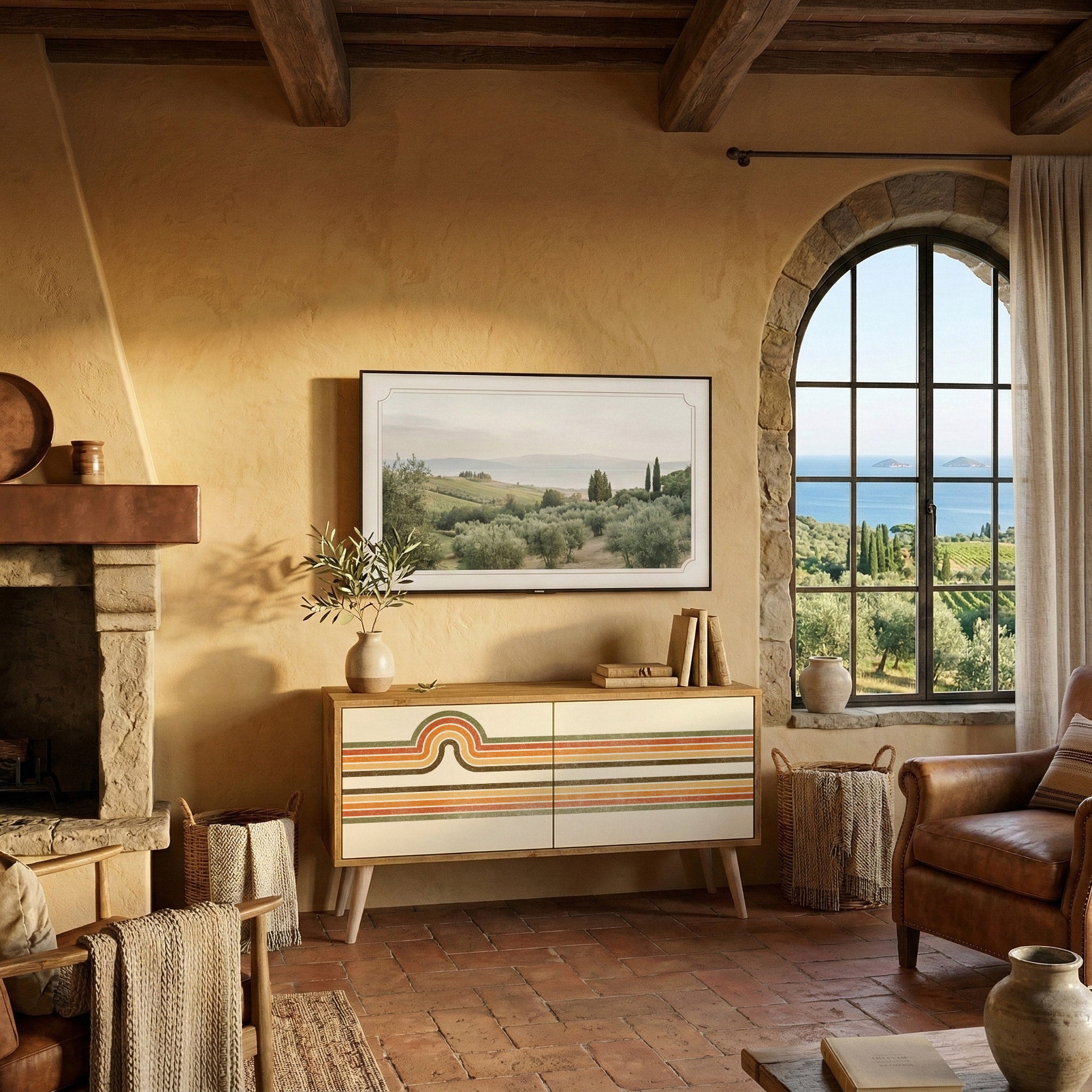 EXCEPTIONAL STREAM Compact 2-Door TV Cabinet