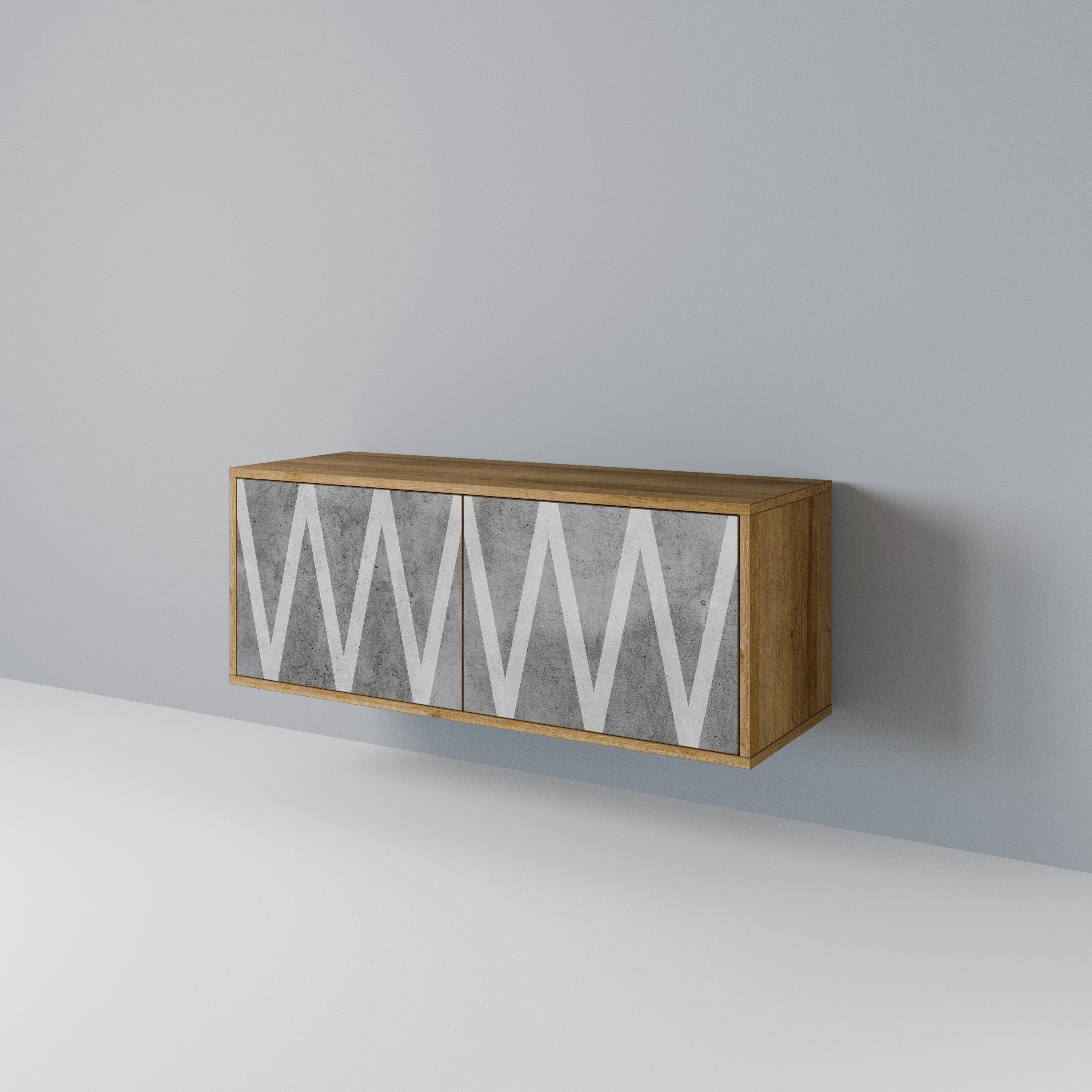 SOLID ZIG ZAG Συμπαγές έπιπλο τηλεόρασης 2-θυρών