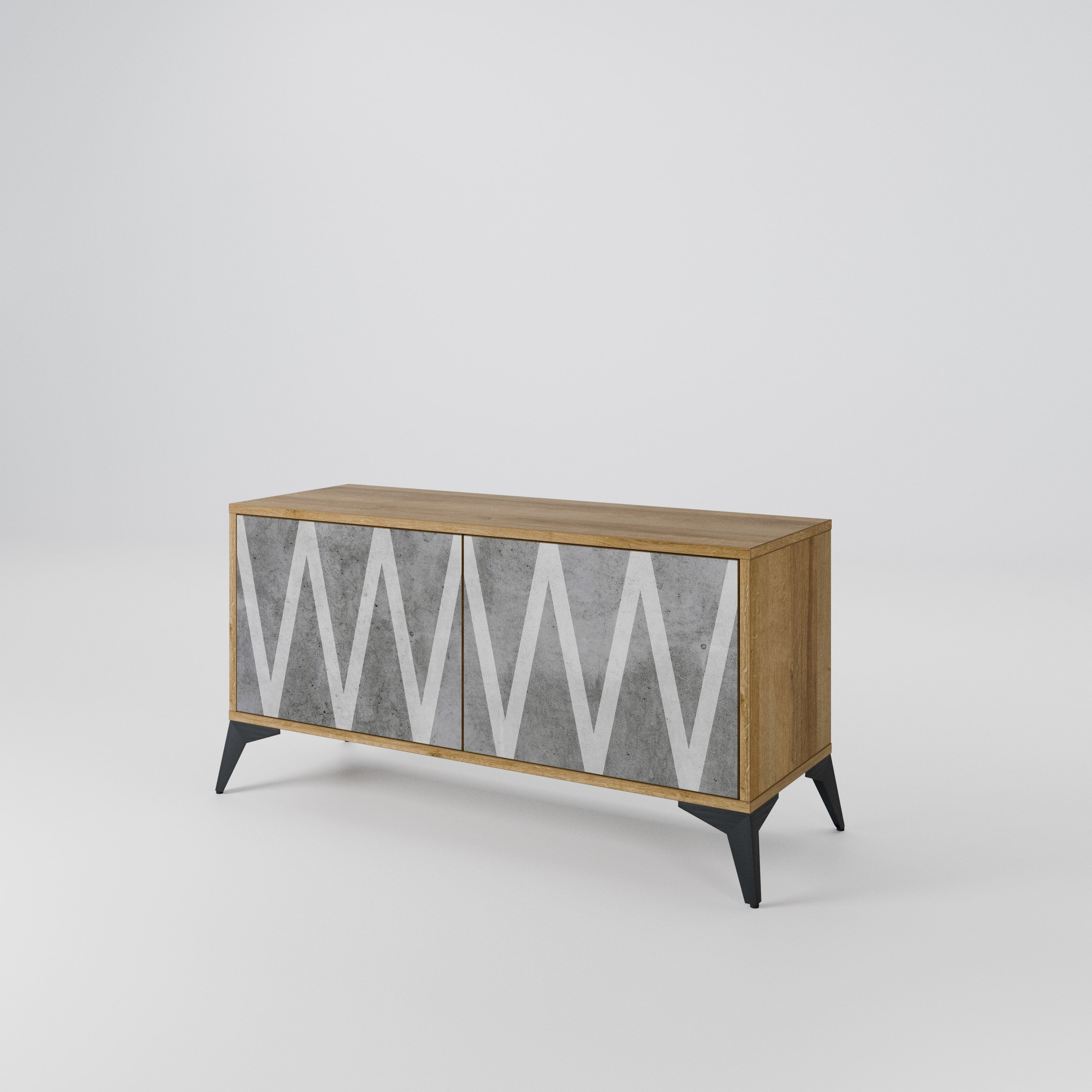 SOLID ZIG ZAG Συμπαγές έπιπλο τηλεόρασης 2-θυρών