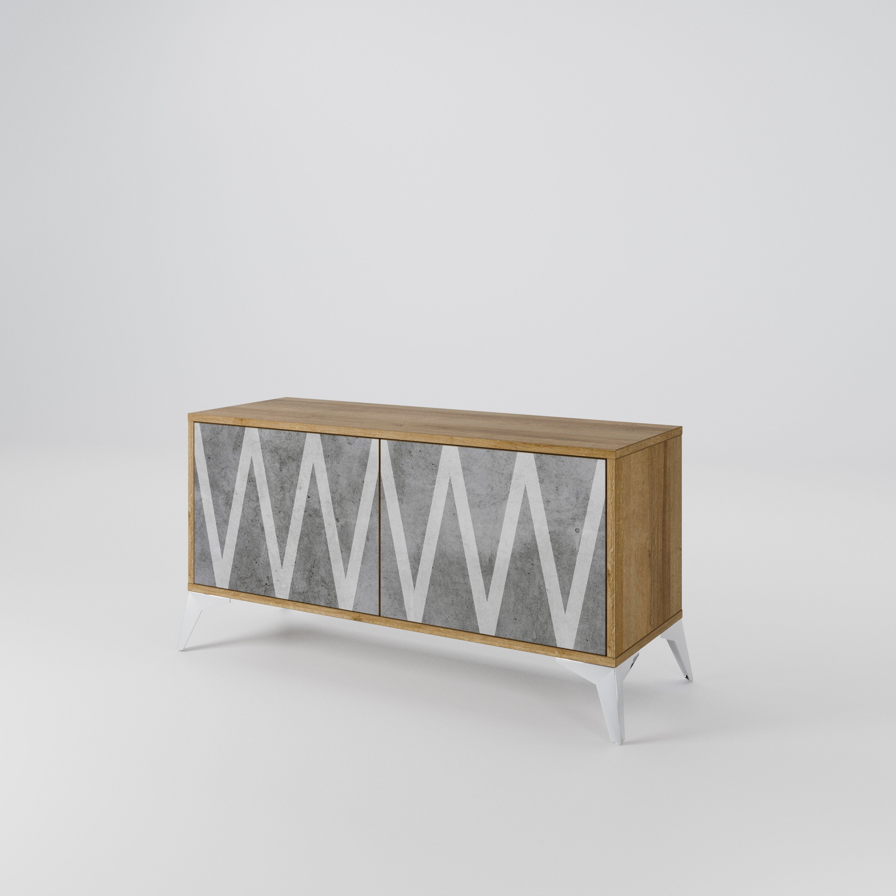 SOLID ZIG ZAG Συμπαγές έπιπλο τηλεόρασης 2-θυρών