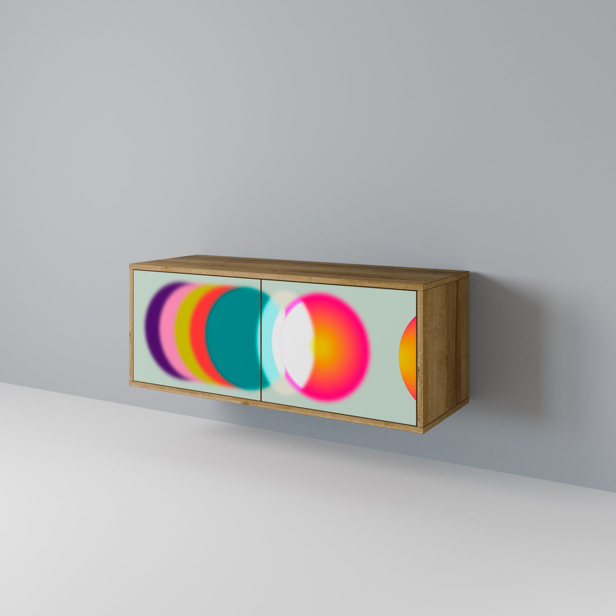 SYMPHONY OF COLORS Kompakt TV-bänk med 2 dörrar
